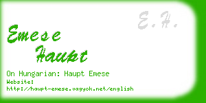 emese haupt business card